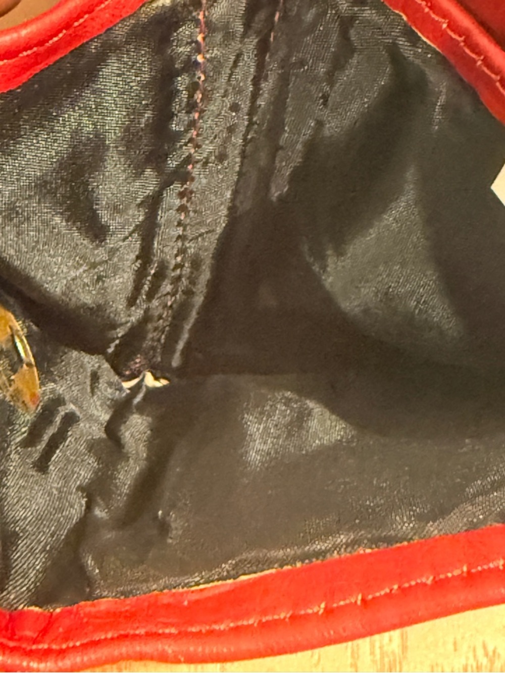 Red Leather Wallet with Silver Accent - Picture 6 of 7